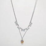 Load image into Gallery viewer, Athena - Double Layered Zirconia Bow Charm Necklace
