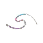 Load image into Gallery viewer, Braided Chain Enamel Bracelet: White, Pink, Purple, and Blue
