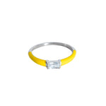 Load image into Gallery viewer, Ruma - Lemon Enamel Zirconia Ring
