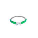 Load image into Gallery viewer, Eos - Green Enamel Zirconia Ring
