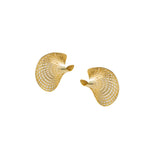 Load image into Gallery viewer, Ocean Echo - 925 Silver Conch Shell Studs: Gold Rhodium Plating
