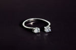 Load image into Gallery viewer, Carina - Adjustable Dual Zirconia Ring
