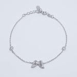 Load image into Gallery viewer, Anima - Zirconia Solitaire Butterfly Charm Bracelet
