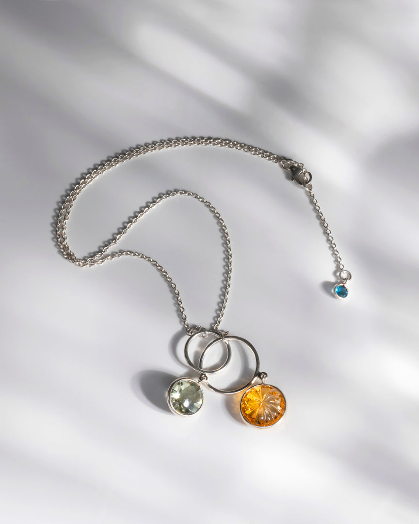 Charis - London Blue Topaz & Multi-Semi Stone Necklace