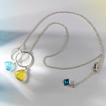 Load image into Gallery viewer, Cretia - Sky Blue Topaz &amp; Lemon Quartz Stone Necklace
