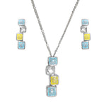 Load image into Gallery viewer, Ceres - Waterproof Enamel Engraved Squares Set: Yellow and Blue
