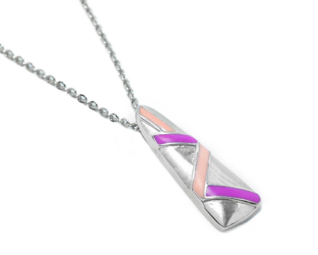 Vesta - Waterproof Enamel Triangle Set: Blue and Sky Blue / Pink and Peach