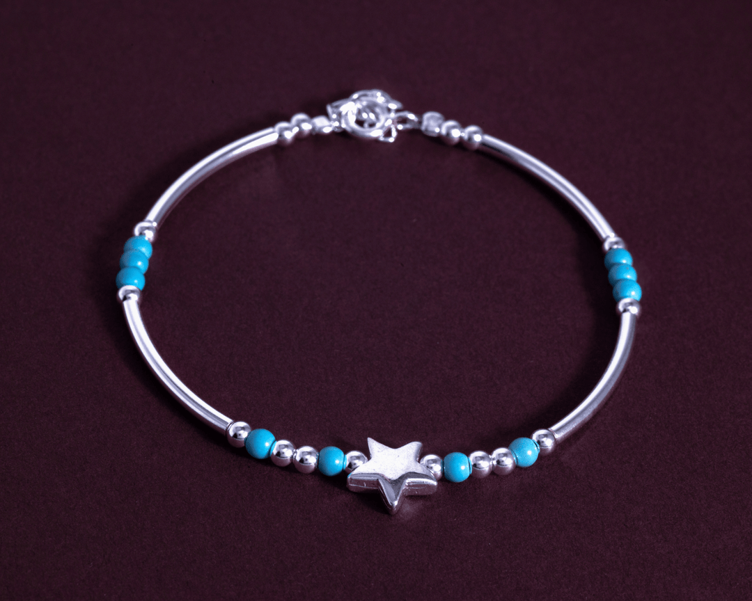 Nereus - Beaded Star Charm Bracelet
