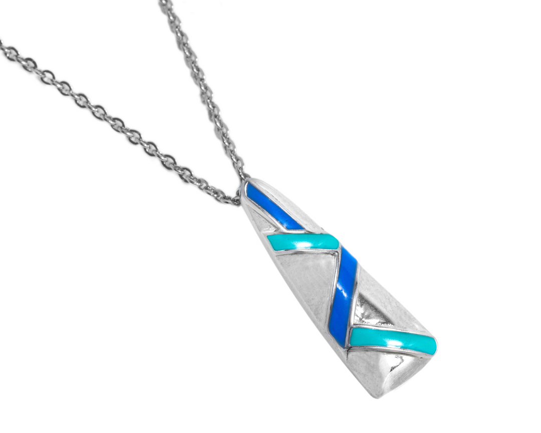 Vesta - Waterproof Enamel Triangle Set: Blue and Sky Blue / Pink and Peach
