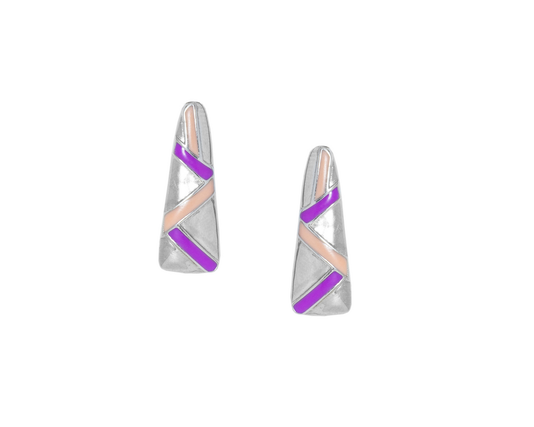 Vesta - Waterproof Enamel Triangle Set: Blue and Sky Blue / Pink and Peach