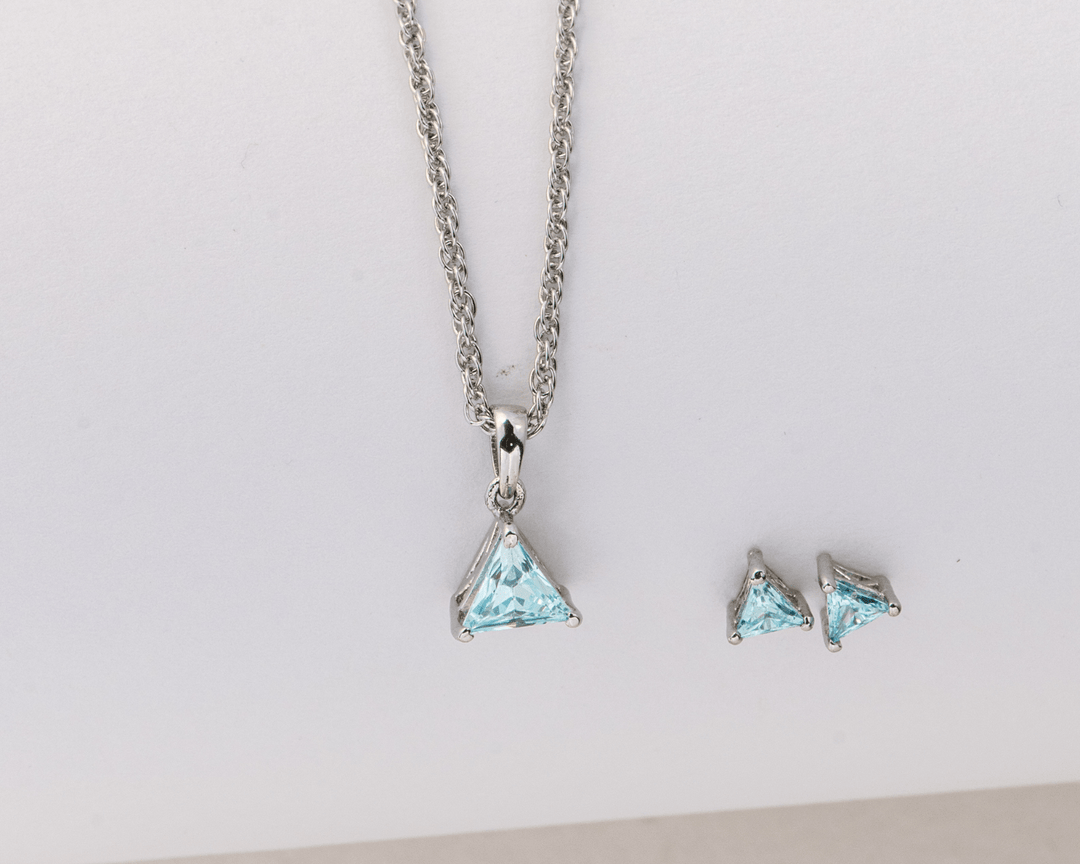 Trilliant Love Pendant Set