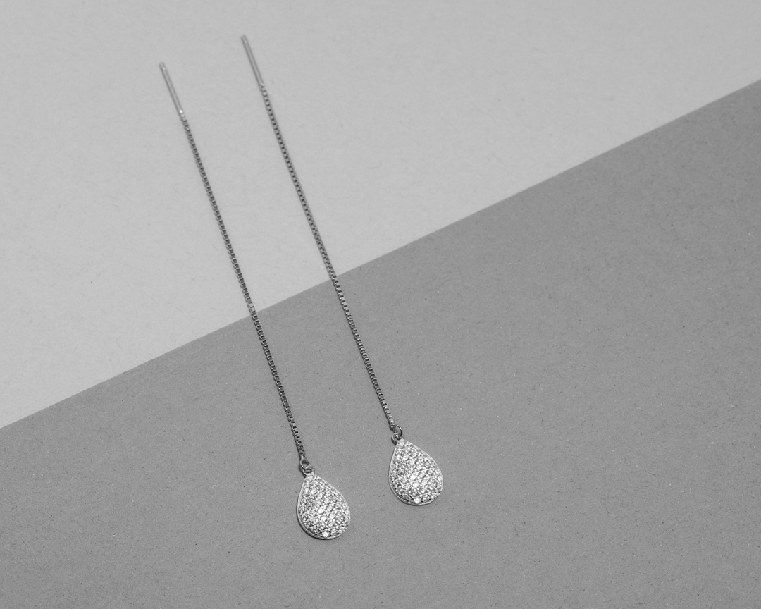 Rhea - Zirconia Drop Earrings