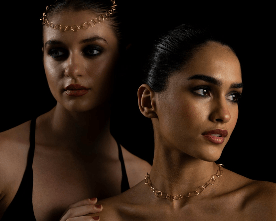 Delightful Links - 925 Silver Chainlink Necklace: Gold Rhodium Plating