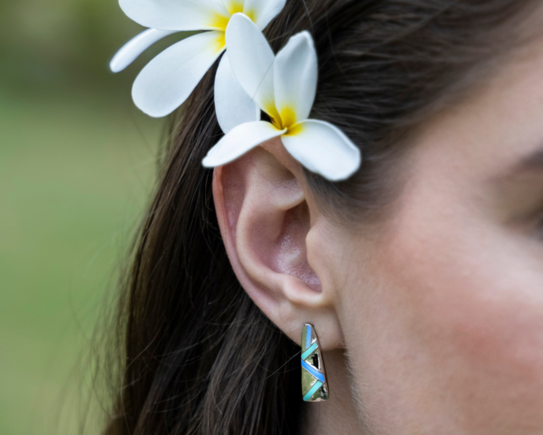 Vesta - Waterproof Enamel Triangle Set: Blue and Sky Blue / Pink and Peach
