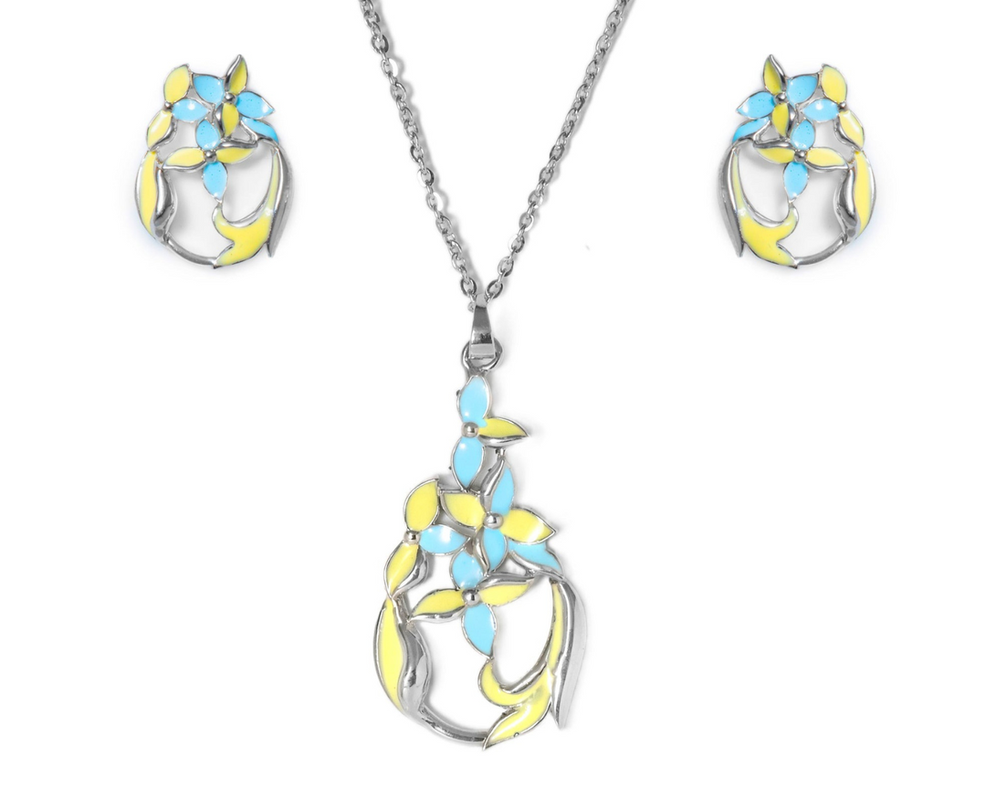 Augusta - Waterproof Enamel Teardrop Flowers Set