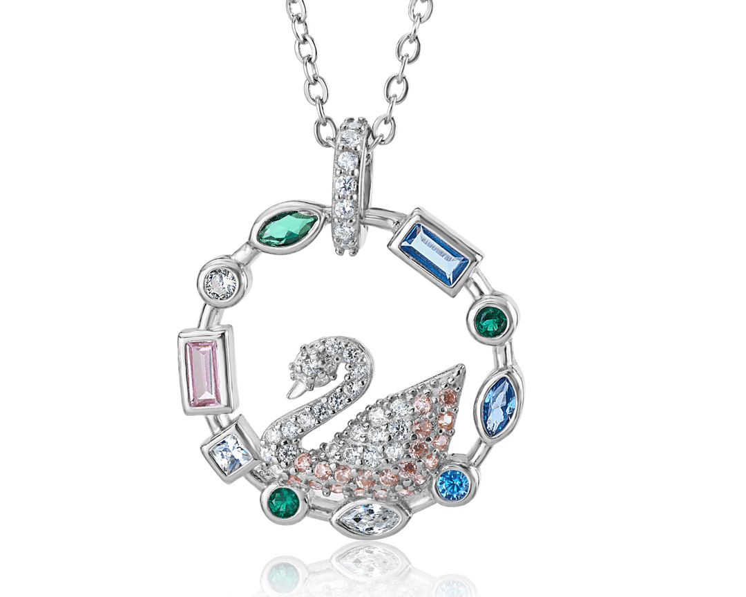 Swan swirl pendant