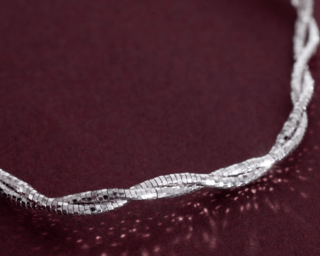 Dione - Hexagon Braided Snake Chain Bracelet