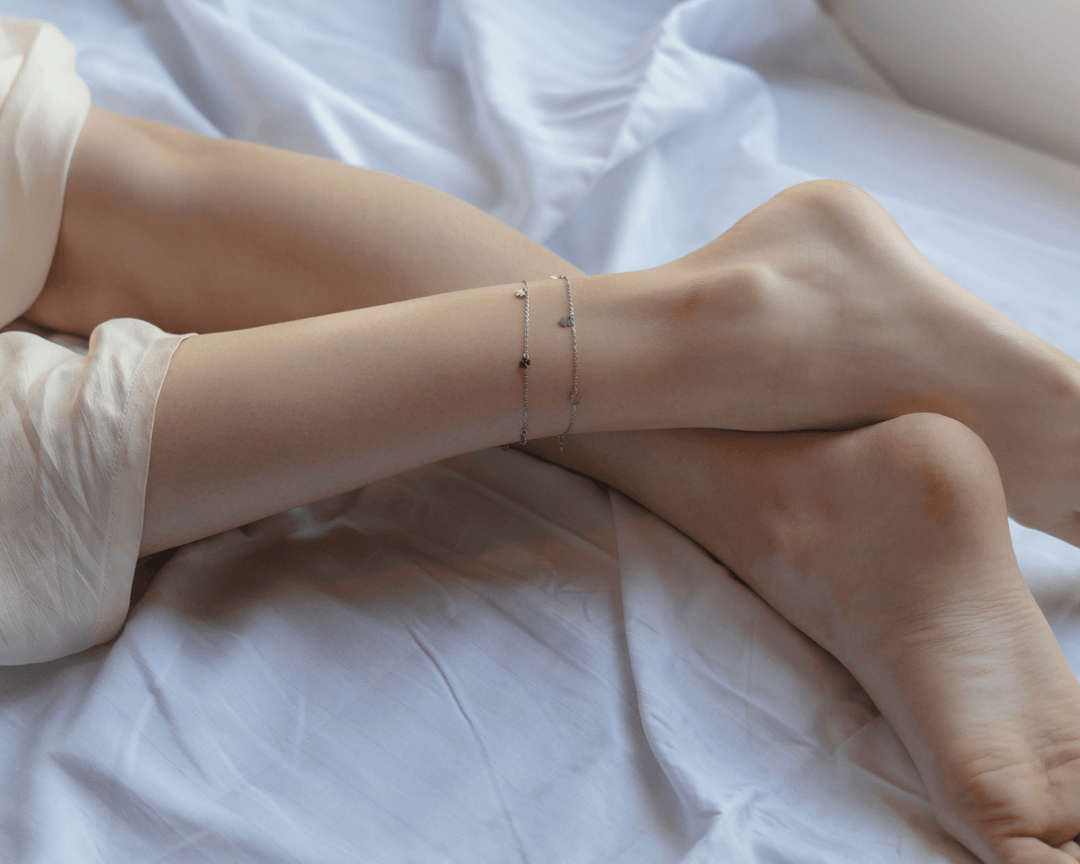 Hypnos - Cable Link Clover Charm Anklet