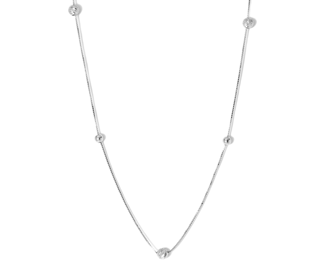 Leto - Silver Beaded Sterling Silver Necklace