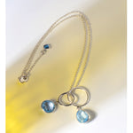 Load image into Gallery viewer, Scorpius - Layered Sky Blue Topaz Stone Necklace
