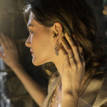 Load image into Gallery viewer, Sirius - Fern Shaped Amethyst Cluster Earrings
