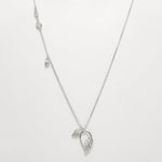 Load image into Gallery viewer, Angela - Cable Link Chain with Dangling Zirconia and Angel Wing Pendant
