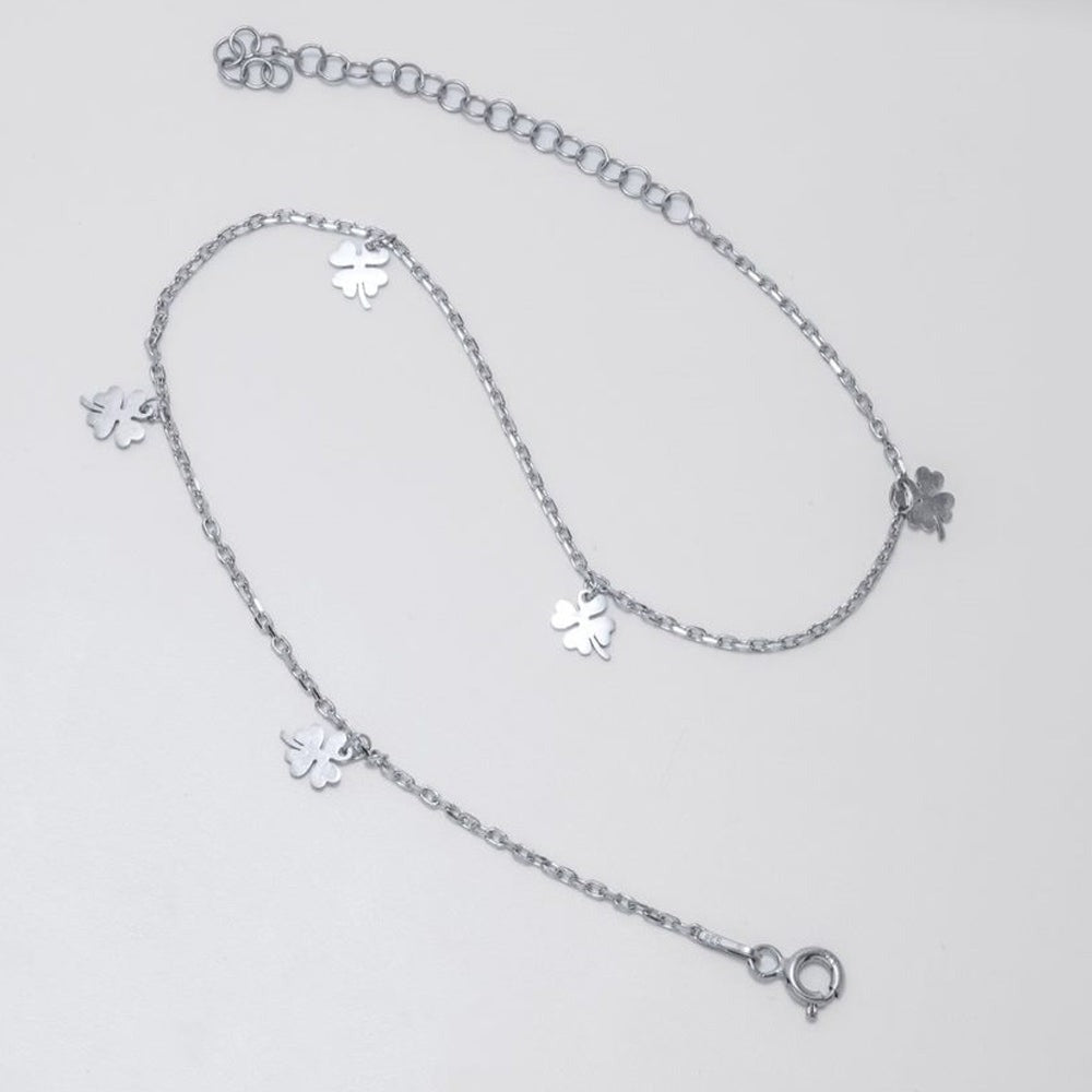 Hypnos - Cable Link Clover Charm Anklet