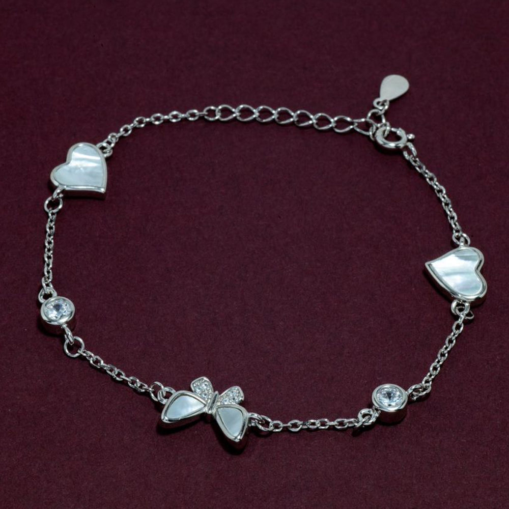 SWARN SILVER 925 Sterling Silver Solitaire Bracelet For Girls/Women to Gift  With Certificate of Authenticity
