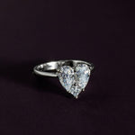 Load image into Gallery viewer, Pollux - Invisible Heart Setting Zirconia Ring

