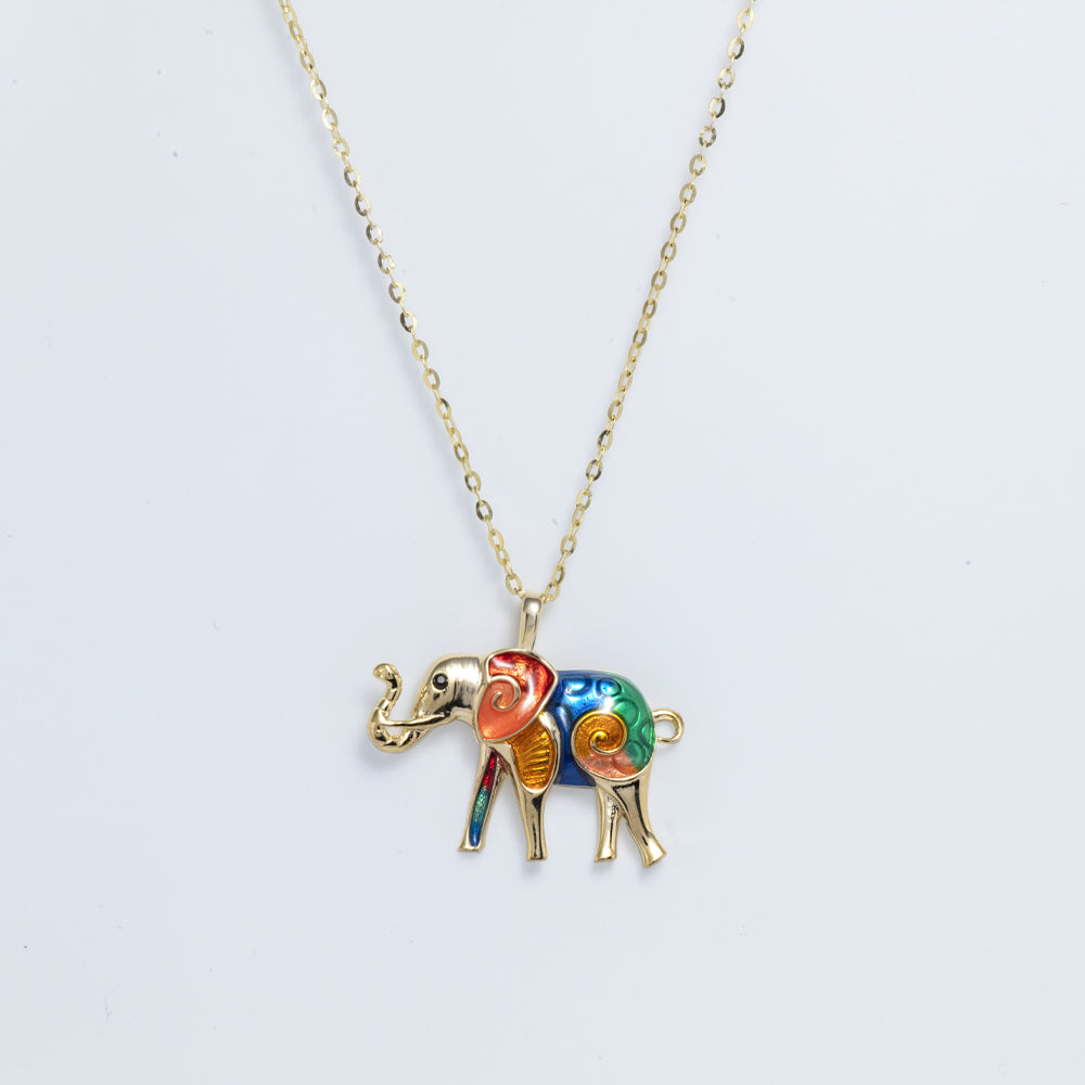 Elephant link necklace deals