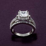 Load image into Gallery viewer, Tania - Princess Cut Zirconia Solitaire Ring
